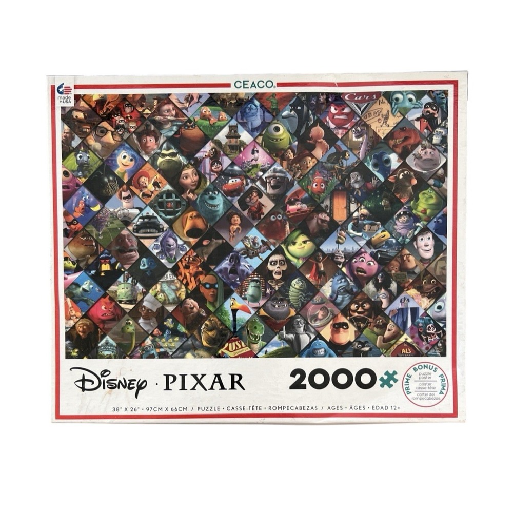 Disney Pixar CLIPS 2000 Piece Jigsaw Puzzle Ceaco 35024 - New - Box Damaged